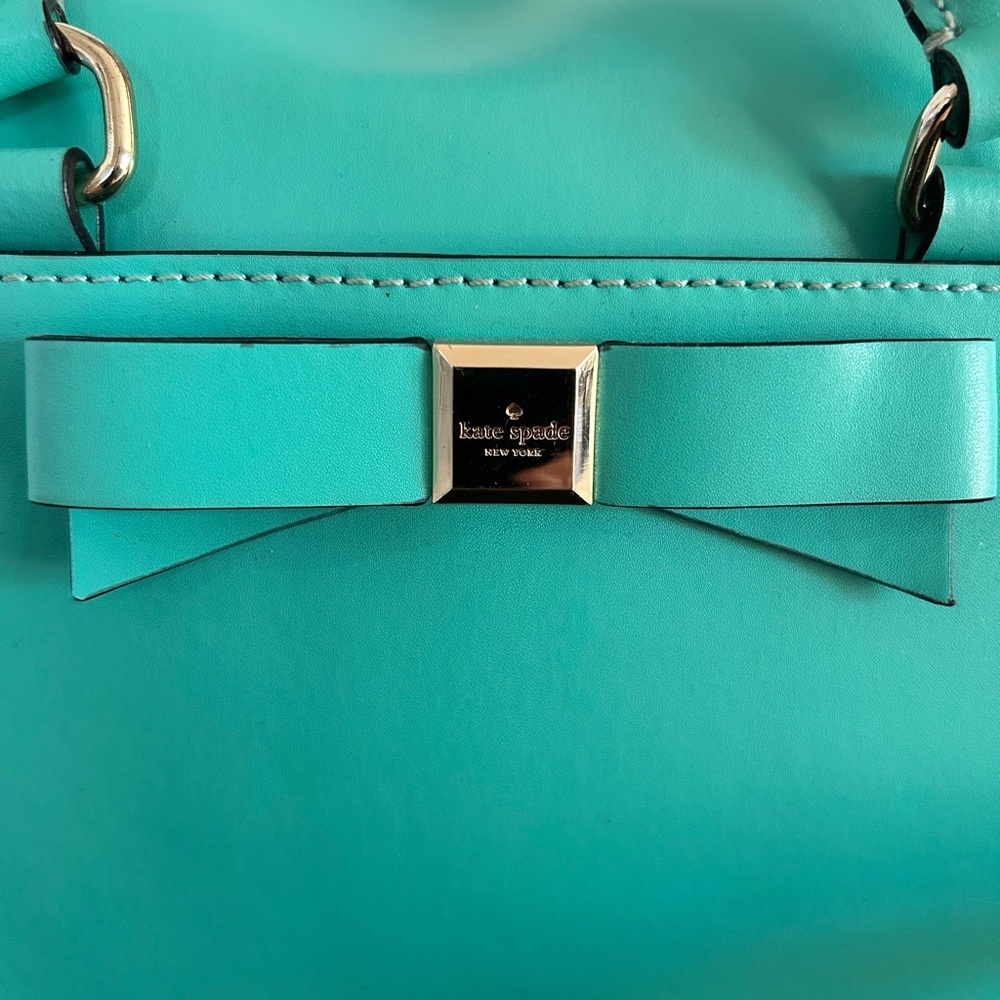 Kate Spade Turquoise Satchel with Gold Accents - Picture 2 of 9